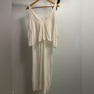 Rag & bone Noreen Ivory Knit Tank Dress Women’s Size Small Cotton Blend